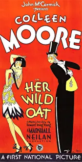 Flapper Prints: HER WILD OAT, 3-sheet poster, 1927, flirtation