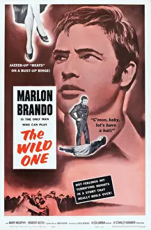 Drama Prints: THE WILD ONE, US poster art, Marlon Brando, 1954