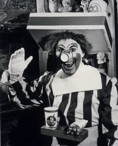 Retail Prints: Willard Scott b. 1934 created the character of Ronald McDonald for television advertising of a McDonald's franchise