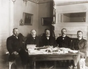 William Howard Prints: William Howard Taft center headed the 2nd Philippine Commission appointed by President McKinley on March 16 1900