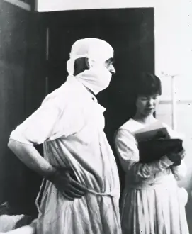 Surgical Gown Prints: William J. Mayo (1861-1939), was a specialist in surgery of the abdomen