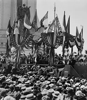 Platform Prints: William McKinley delivering Presidents Day address at Pan-American Exposition