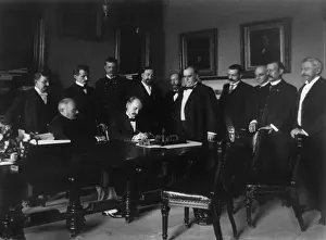 Empire Prints: William R. Day signing of the peace protocol of the Spanish-American War, on Aug. 12, 1898