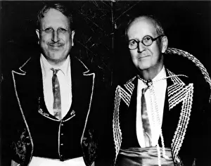 Hearst Prints: William Randolph Hearst & Arthur Brisbane at a masque party at San Simeon
