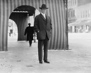 Hearst Prints: William Randolph Hearst photographed outside Washington D