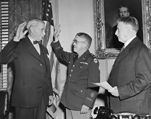 Industrialists Prints: William S. Knudsen is sworn in as Lieut