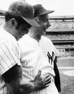 Willie Prints: Willie Mays and Joe DiMaggio at Shea Stadium