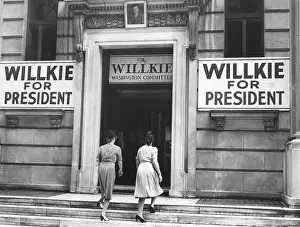 Wendell Prints: Willkie for President headquarters in Washington