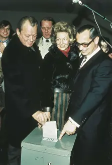 Brandt Prints: Willy Brandt voting with his wife. AISA/Everett Collection**US SALES ONLY**