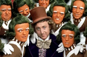 Top Hat Prints: WILLY WONKA AND THE CHOCOLATE FACTORY, Gene Wilder, Oompa-Loompas, 1971
