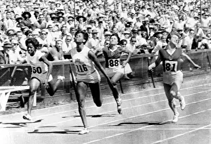 Sport Prints: Wilma Rudolph, Winning the Women's 100-meter dash (center left)
