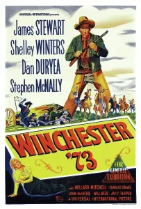 Winters Prints: WINCHESTER 73, Australian poster, James Stewart, Shelley Winters (bottom), 1950