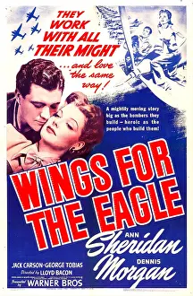 Dennis Prints: WINGS FOR THE EAGLE, US poster, Dennis Morgan, Ann Sheridan, 1942