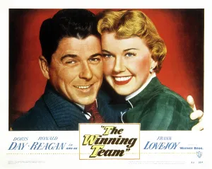 Embrace Prints: THE WINNING TEAM, US lobbycard, from left: Ronald Reagan, Doris Day, 1952