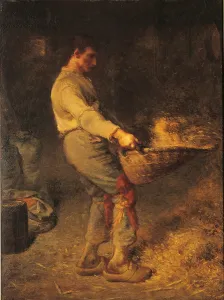Wheat Prints: A Winnower, by Jean-Franois Millet
