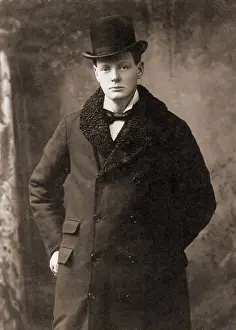 States Statesman Prints: Winston Churchill (1874-1965) in 1900, during a visit to Boston, USA