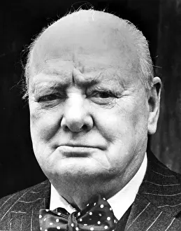 English Prints: Winston Churchill, (1874-1965) British Prime Minister and 1953 Nobel Prize for Literature