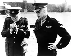 Winston Prints: Winston Churchill and Dwight Eisenhower at the Allied Headquarters in Reims