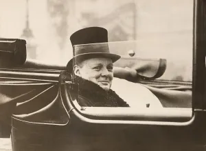 States Statesman Prints: Winston Churchill, leaving Buckingham Palace after receiving his seal of office