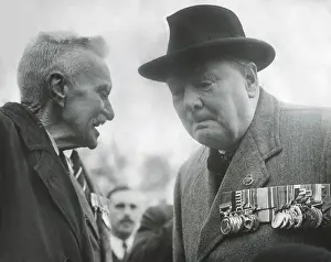 Lcgr1501 Prints: Winston Churchill, wearing his military medals
