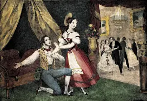 Dancers Prints: The Winter. The Dance. Engraving