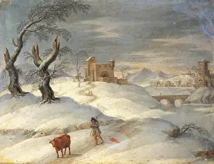 Sect Prints: Winter Landscape, by Unknown Italian artist