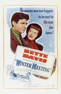 Turtleneck Prints: WINTER MEETING, US poster art, from left: Jim Davis, Bette Davis, 1948