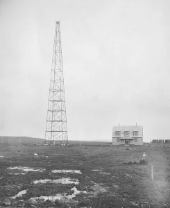 Alaska Prints: Wireless station, Nome, Alaska, photograph by Lomen Brothers, 1916