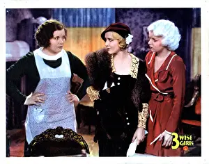 Harlow Prints: THREE WISE GIRLS, from left, Marie Prevost, Mae Clarke, Jean Harlow, 1932