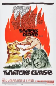 Kirk Prints: THE WITCH'S CURSE, (aka MACISTE ALL'INFERNO), US poster, Kirk Morris (rear), 1962