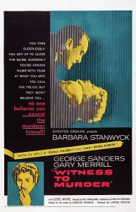 Crime Prints: WITNESS TO MURDER, US poster art