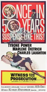 Dietrich Prints: WITNESS FOR THE PROSECUTION, US poster art