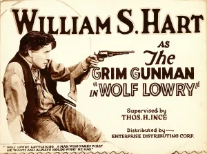 Pointing Gun Prints: WOLF LOWRY, William S. Hart on title card, 1917