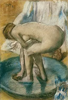 Pitcher Prints: Woman Bathing in a Shallow Tub