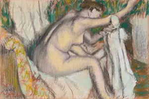 Pastel Prints: Woman Drying Her Arm, by Edgar Degas