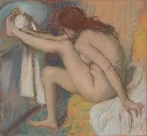 Pastel Prints: Woman Drying Her Foot, by Edgar Degas