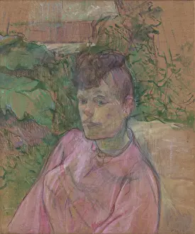 Brick Wall Prints: Woman in the Garden of Monsieur Forest