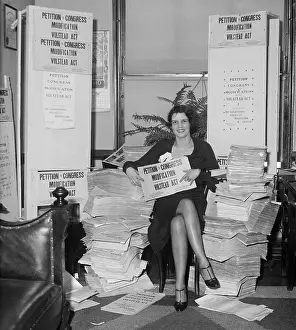 Wets Prints: Woman holding a Petition to Congress/ Modification