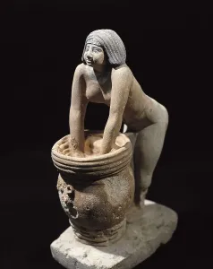 Saqqara Prints: Woman making beer. ca. 2465 BC