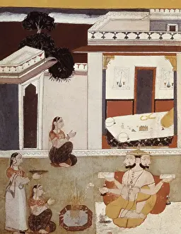 Hindus Prints: Woman Making an Offering to Brahma