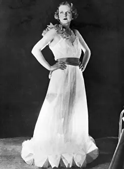 Sheer Prints: A woman models a gown made of spun glass