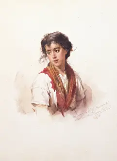 Watercolour Prints: Woman of the People, by Ludwig Passini