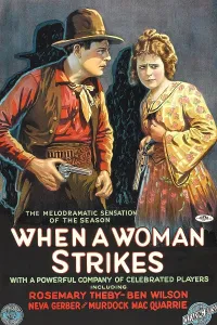Rosemary Prints: WHEN A WOMAN STRIKES, l-r: Ben Wilson, Rosemary Theby on poster art, 1919