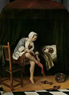 1650s Prints: Woman at Her Toilet, by Jan Steen