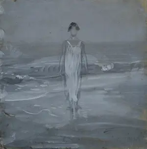 Twentieth Century Prints: Woman at the water's edge (Donna sulla battigia)