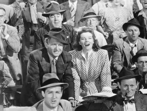 February Prints: WOMAN OF THE YEAR, Spencer Tracy, Katharine Hepburn, 1942