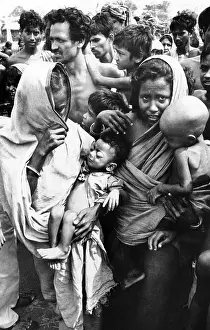 South Asia Prints: Women and children at the Aherpur Refugee Camp about 45 miles from Calcutta