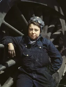 Denim Prints: Women employed as a wiper at a railroad roundhouse during World War 2