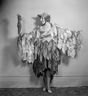 Informal Portraits Prints: Women is a fantastic bird costume, ca. 1925-29. (BSLOC_2015_16_249)