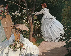 Hair Bun Prints: Women in the Garden, by Claude Monet